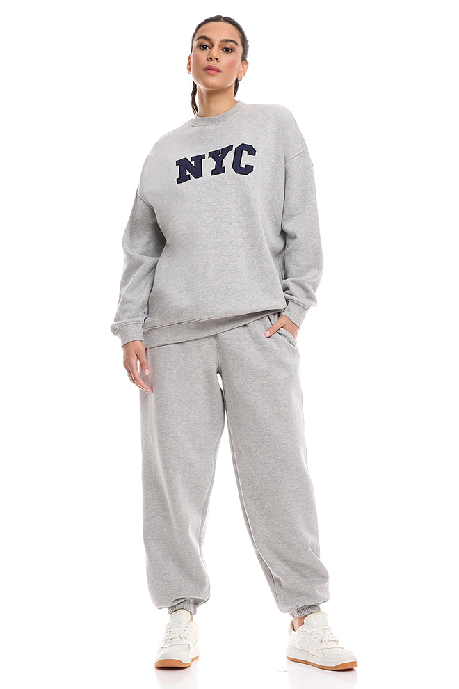 Downtown NYC Tracksuit - Heather Grey