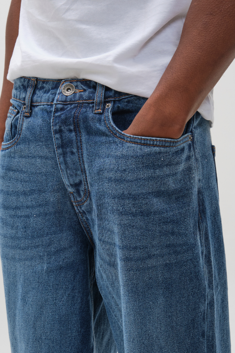 Southbank Loose Fit Rigid Denim Jeans - Antique Blue