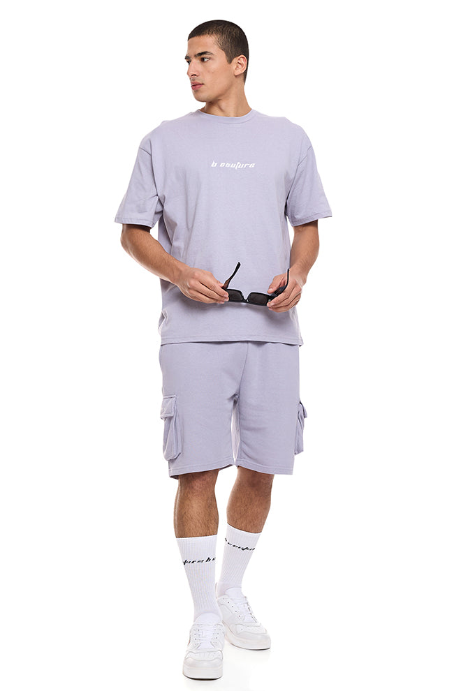 Acton T-Shirt & Cargo Short Set - Metal Grey