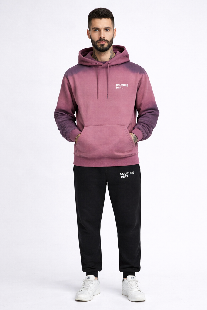 Heavyweight Oversized Couture Dept Hoodie - Pink