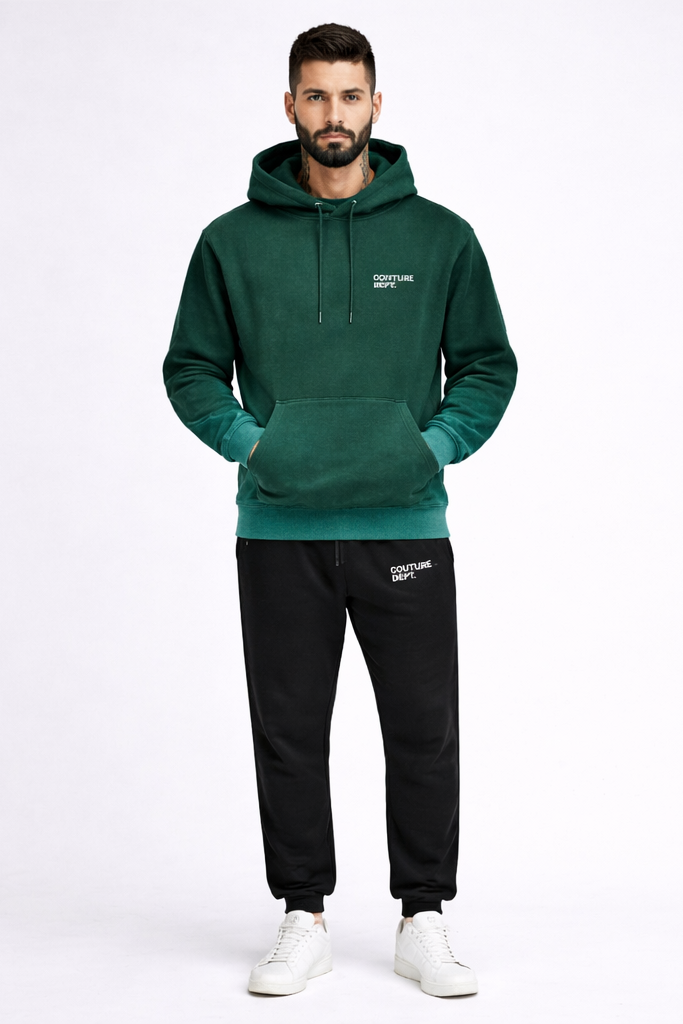 Heavyweight Oversized Couture Dept Hoodie - Green