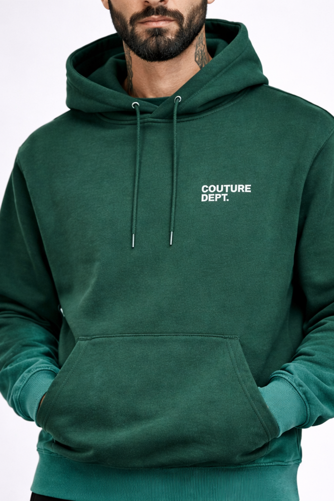Heavyweight Oversized Couture Dept Hoodie - Green