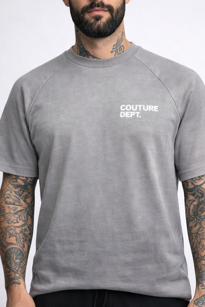 Heavyweight Oversized Couture Dept T-Shirt - Grey