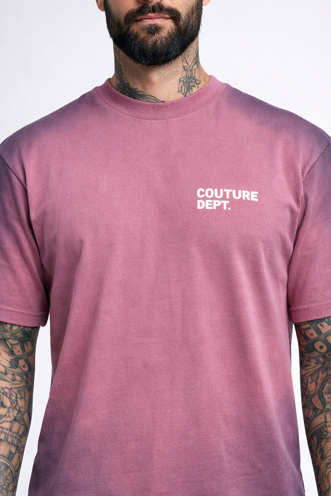 Heavyweight Oversized Couture Dept T-Shirt - Pink