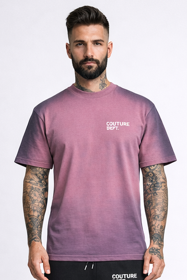 Heavyweight Oversized Couture Dept T-Shirt - Pink