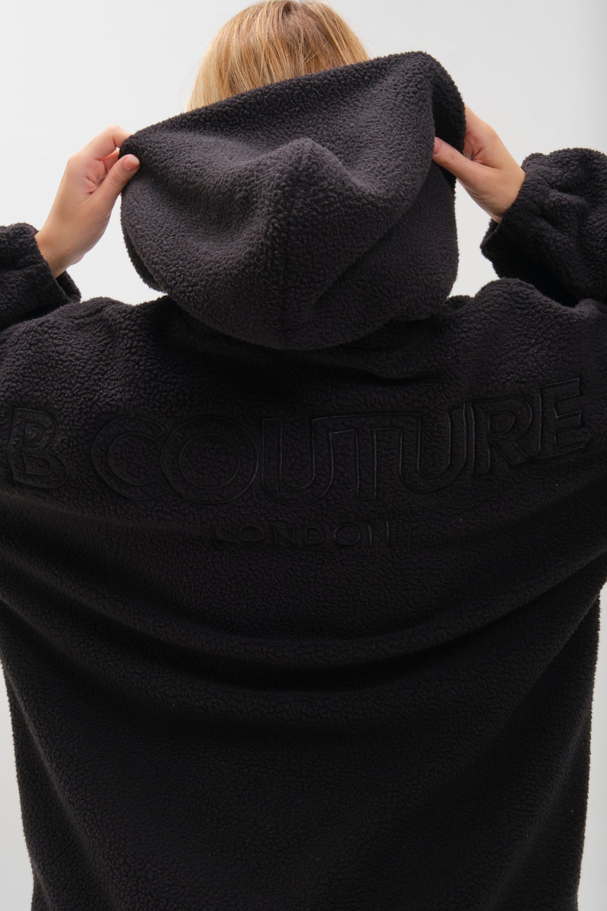 Isla Sherpa Hoodie & Leggings Set - Black