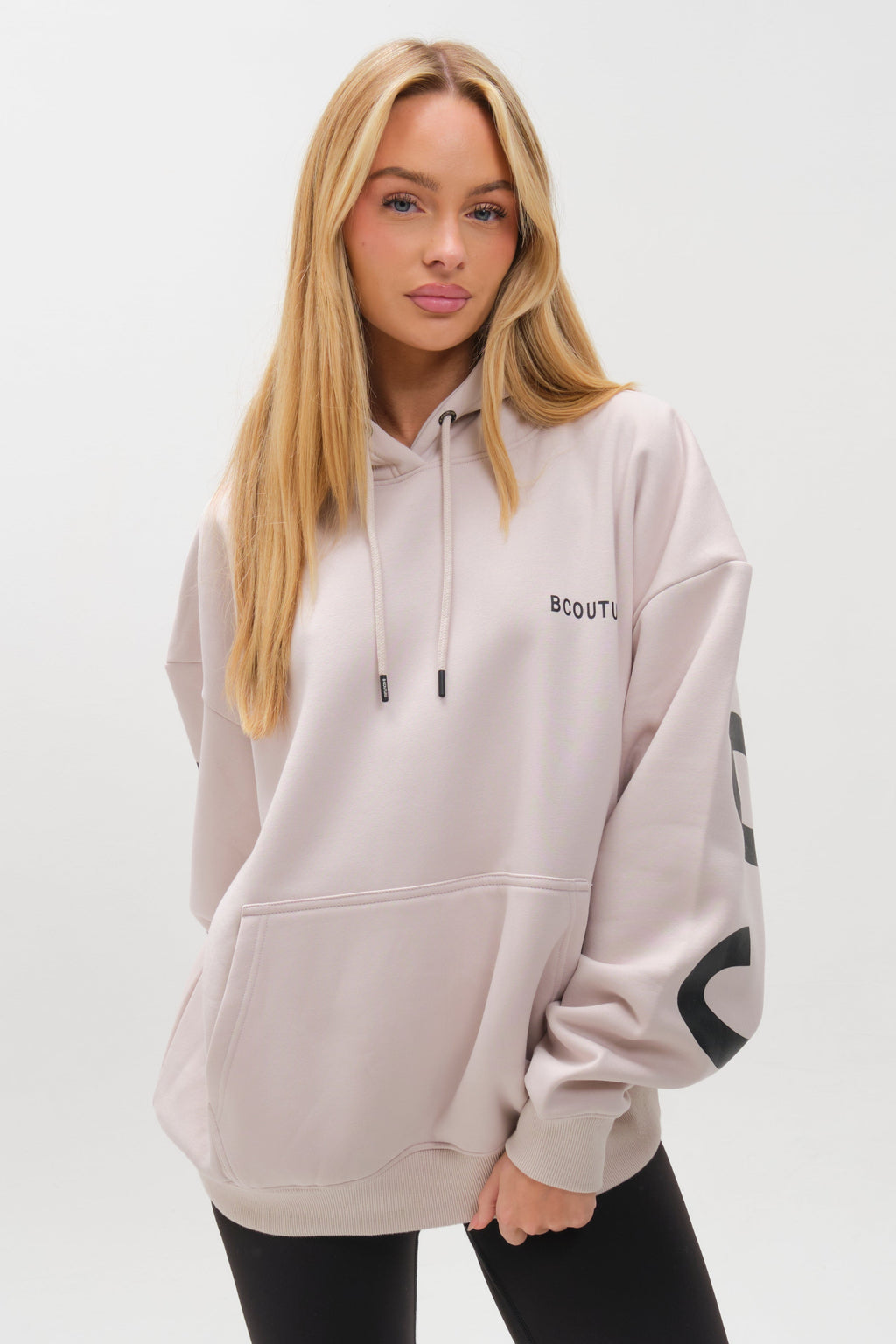 VXN Leggings & Hoodie Set - Stone