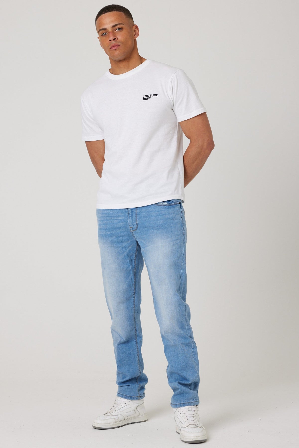 Beckenham Straight Fit Stretch Denim Jeans - Ice Blue