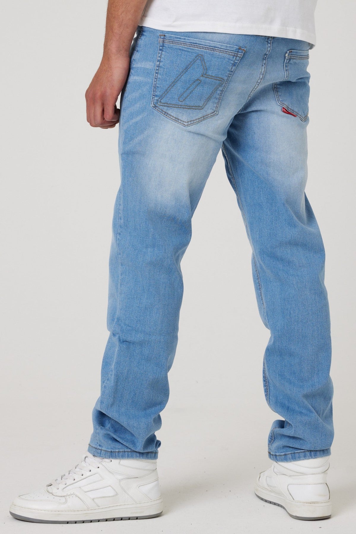 Beckenham Straight Fit Stretch Denim Jeans - Ice Blue