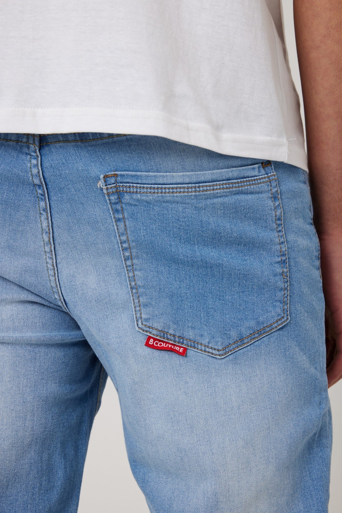 Beckenham Straight Fit Stretch Denim Jeans - Ice Blue