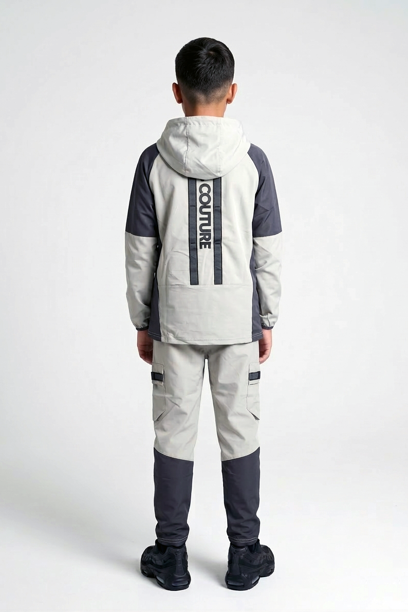 Porter Boys Windbreaker Tracksuit - Grey