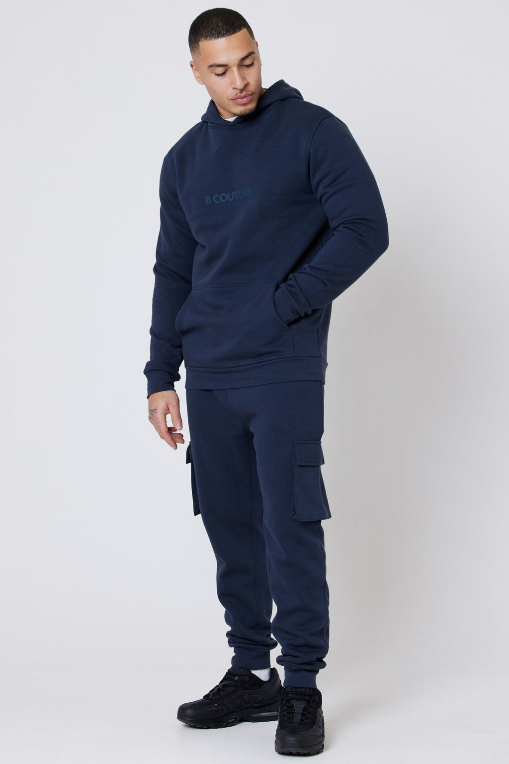 Compton Street Cargo Fleece Tracksuit - Navy