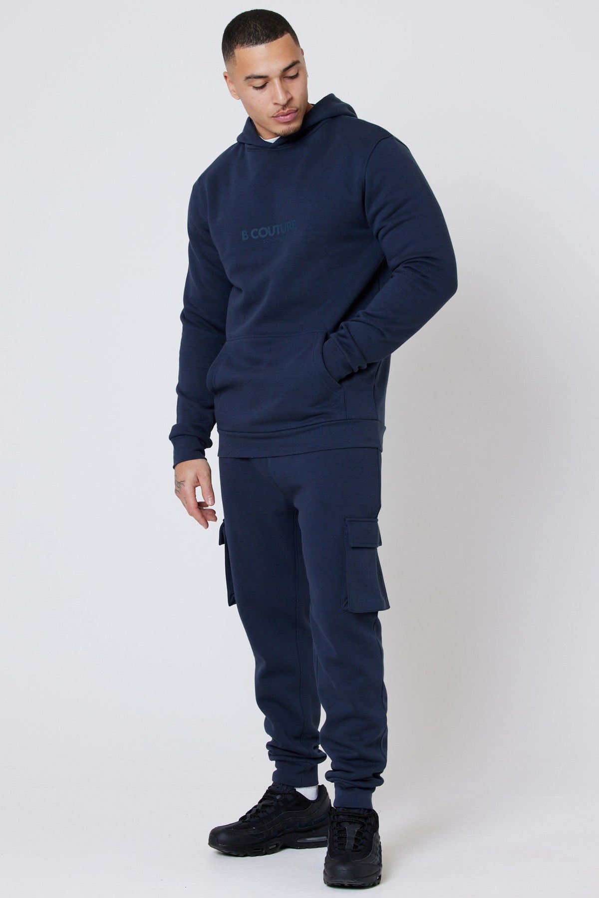 Compton Street Cargo Fleece Tracksuit - Navy