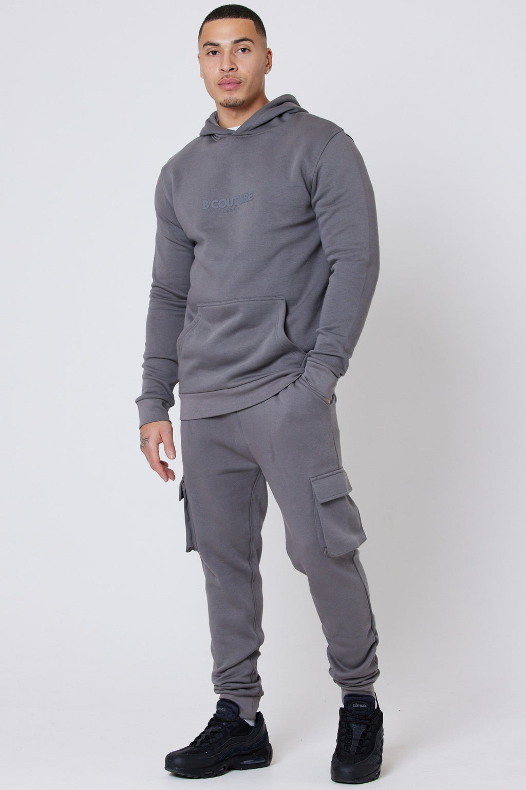 Compton Street Cargo Fleece Tracksuit - Pewter