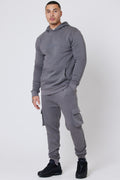 Compton Street Cargo Fleece Tracksuit - Pewter