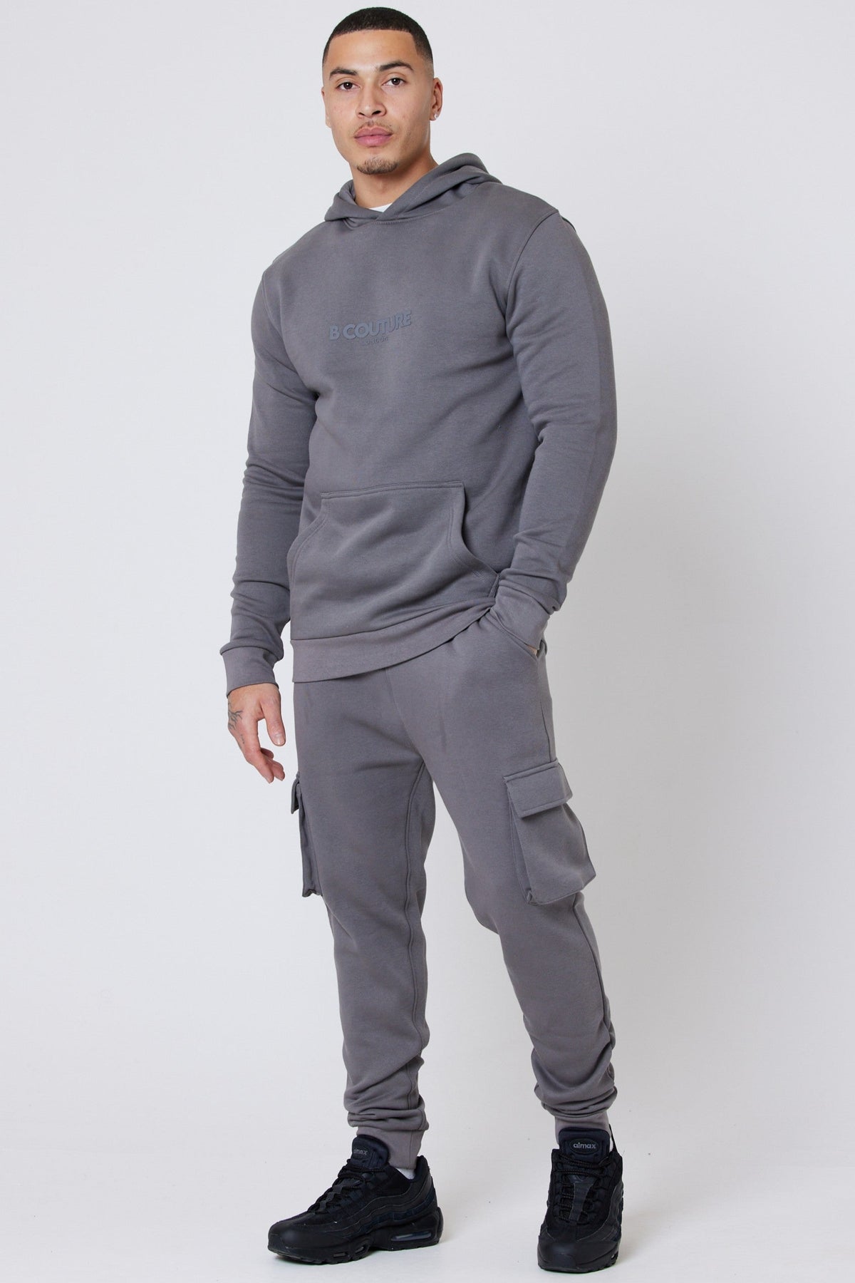 Compton Street Cargo Fleece Tracksuit - Pewter