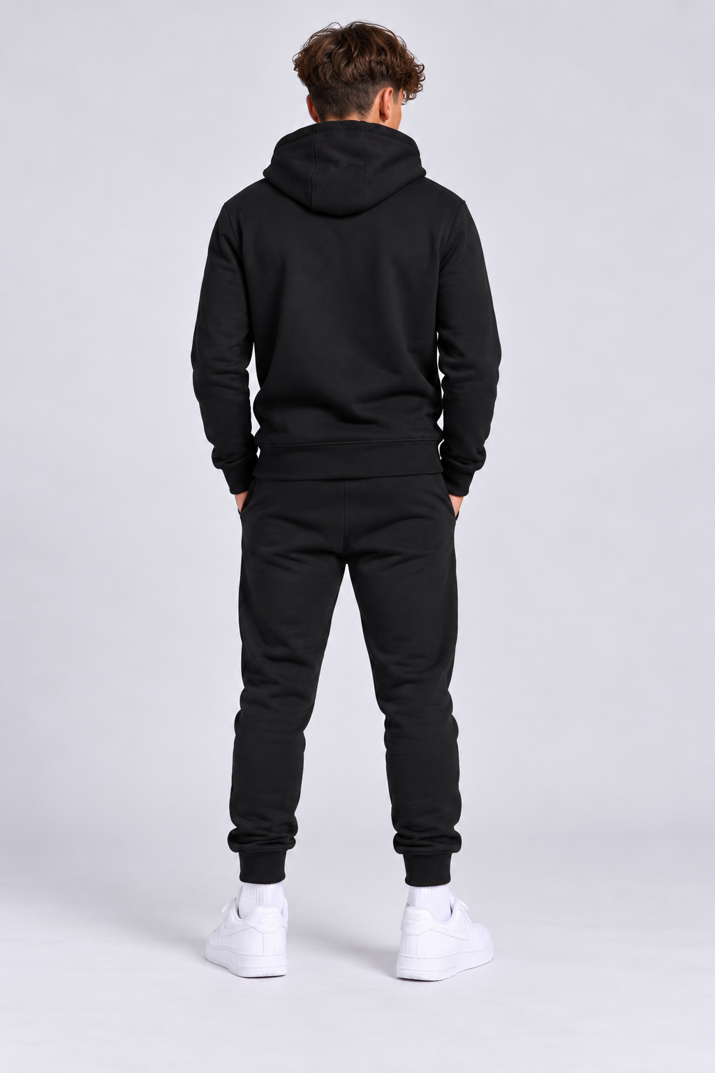 Core Boys Zip Fleece Tracksuit - Black