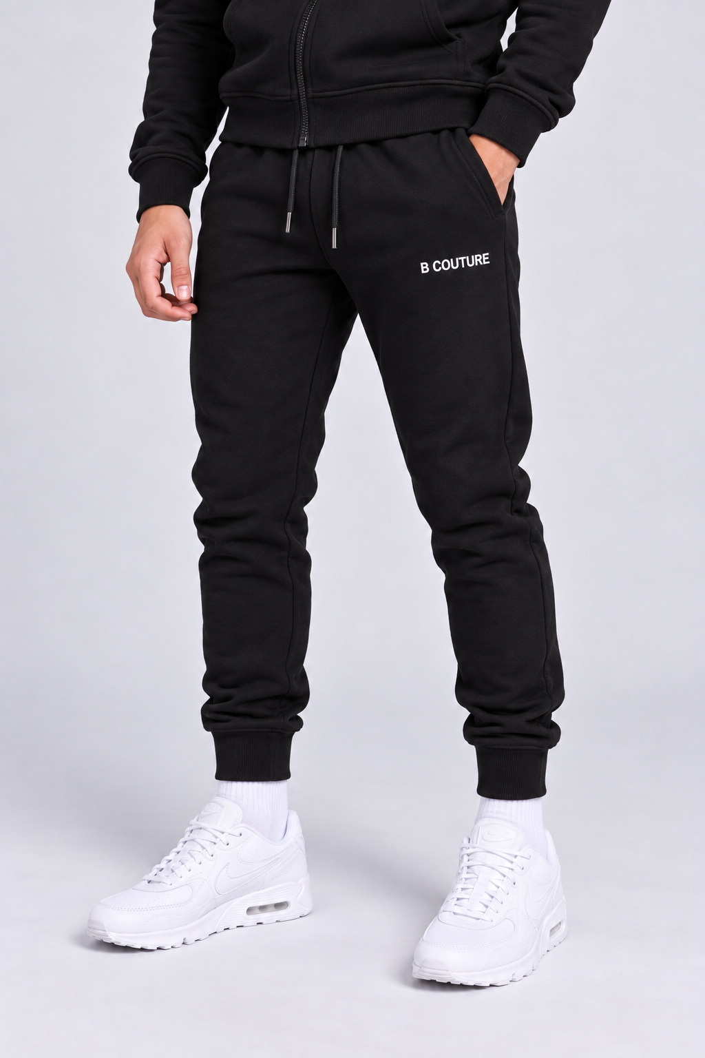 Core Boys Zip Fleece Tracksuit - Black