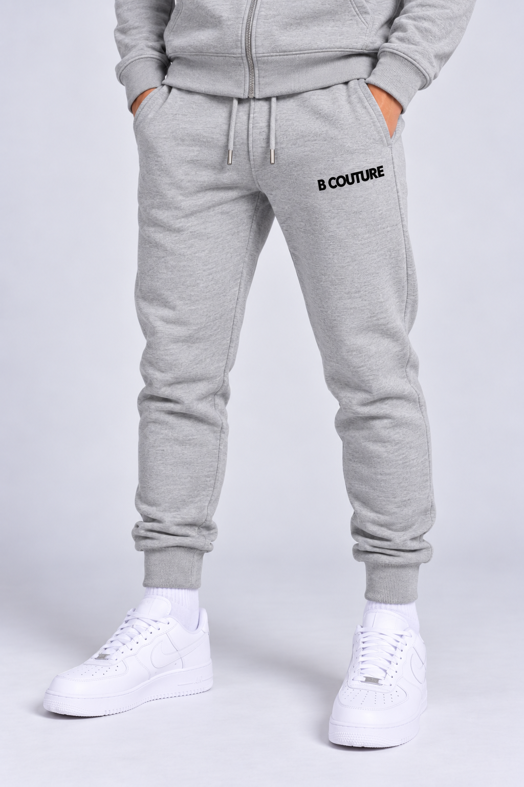 Core Boys Zip Fleece Tracksuit - Grey Marl