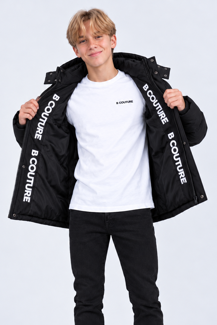Earlham Boys Puffer Jacket - Black