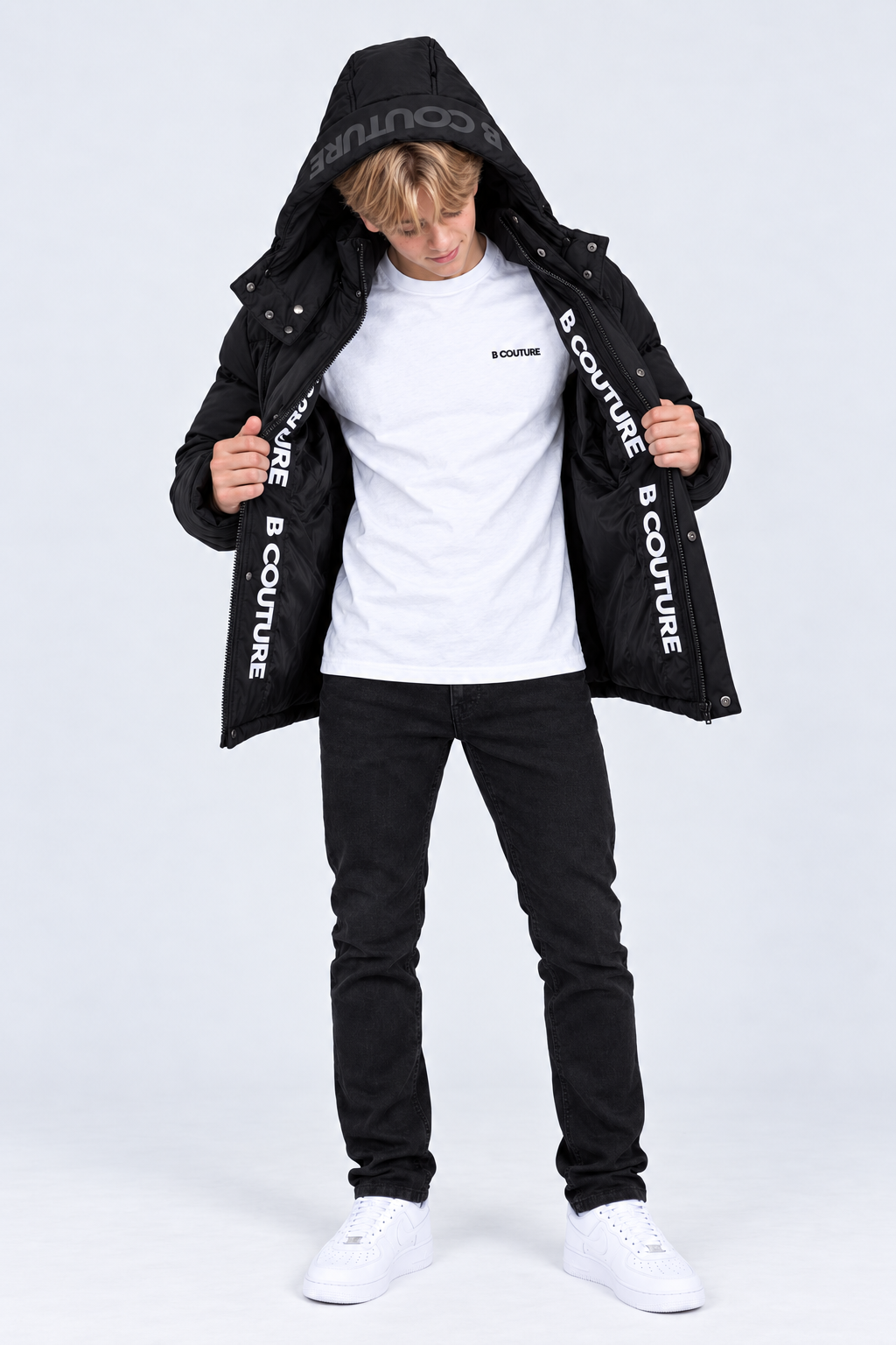 Earlham Boys Puffer Jacket - Black