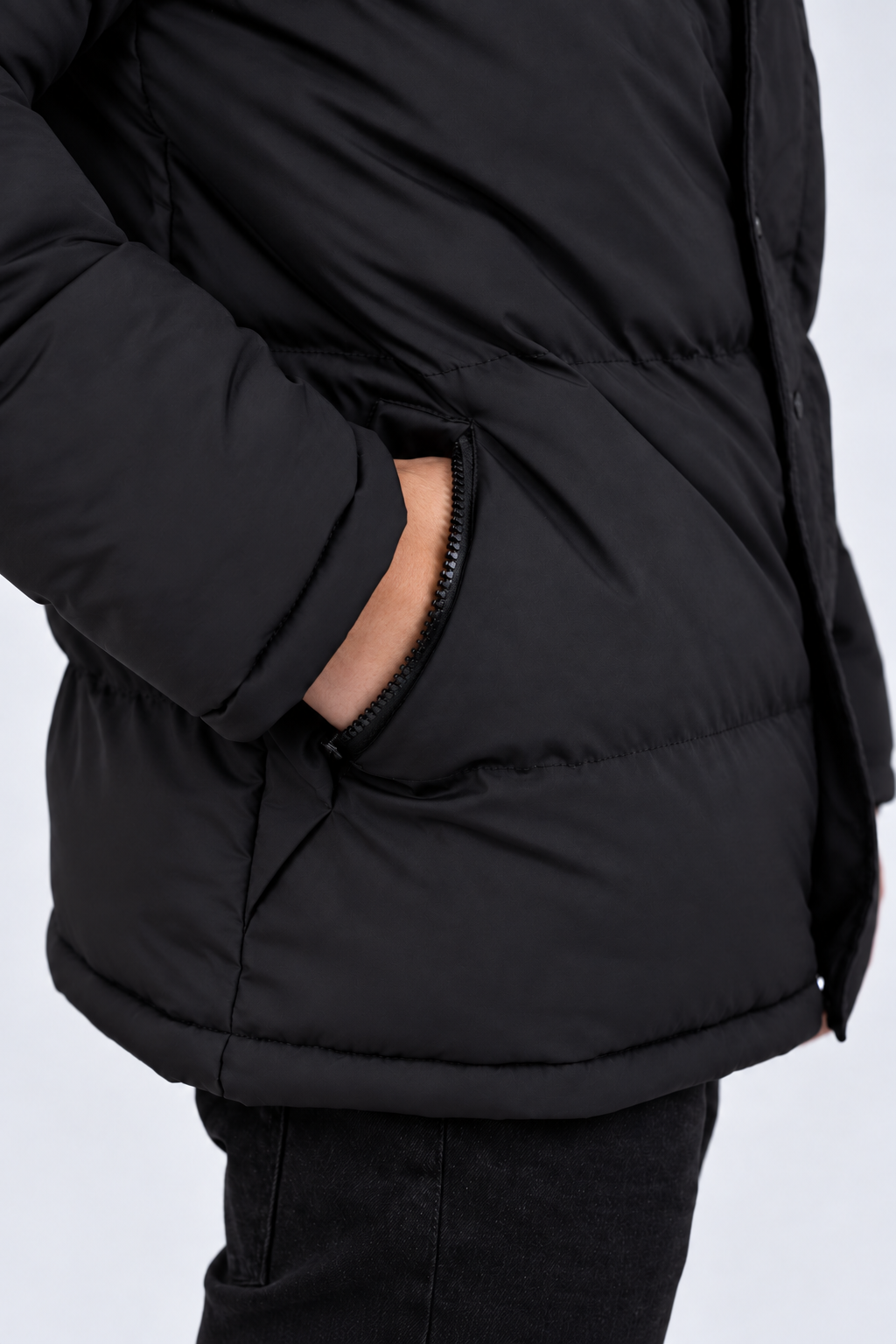 Earlham Boys Puffer Jacket - Black