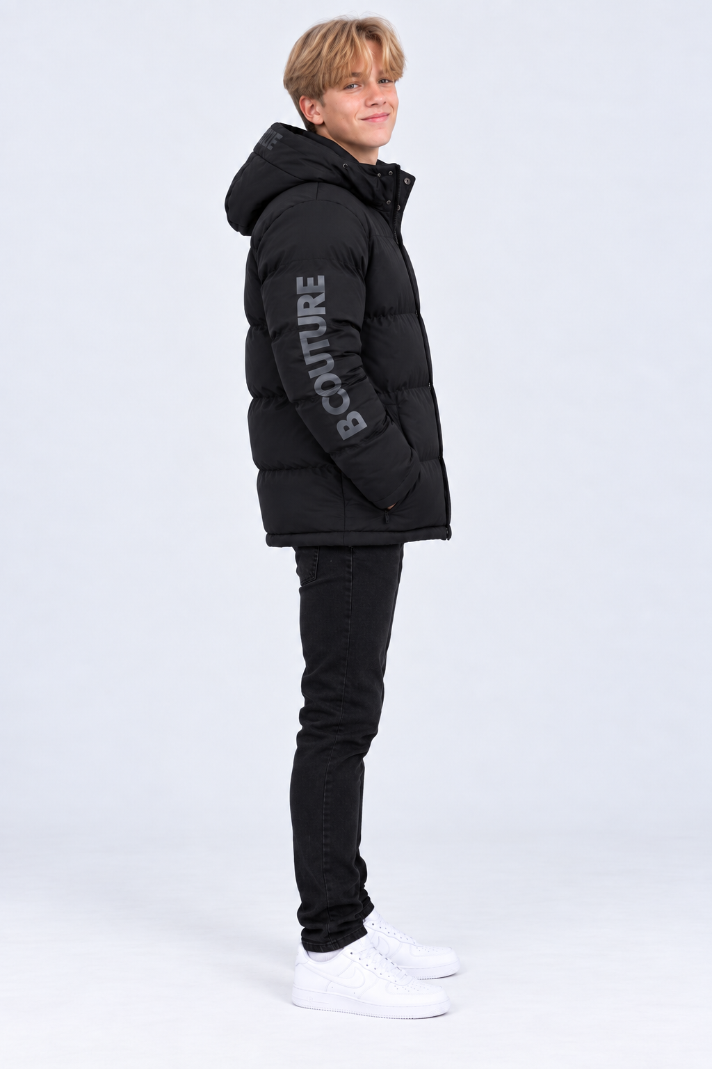 Earlham Boys Puffer Jacket - Black