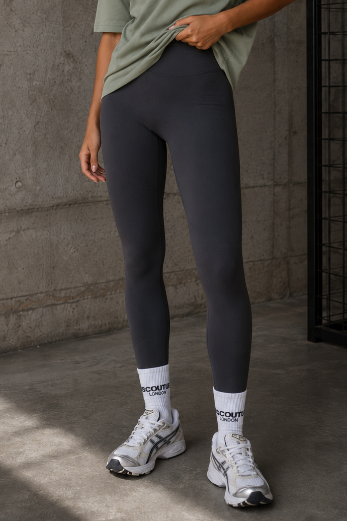 Echo High-Waisted Leggings - Charcoal