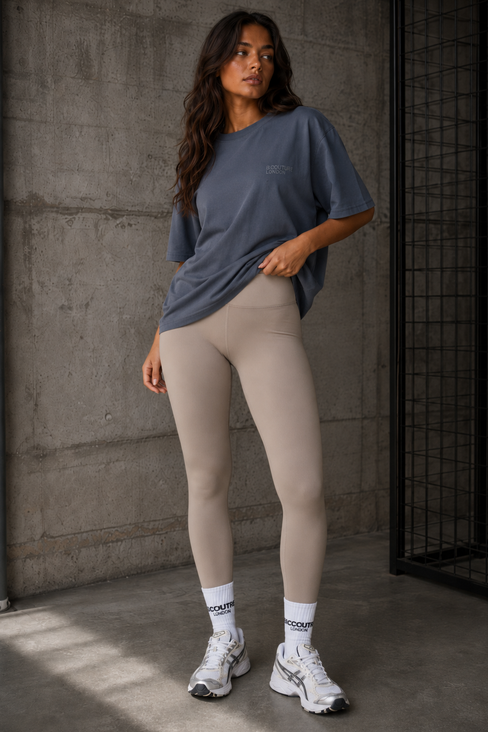 Echo High-Waisted Leggings - Stone