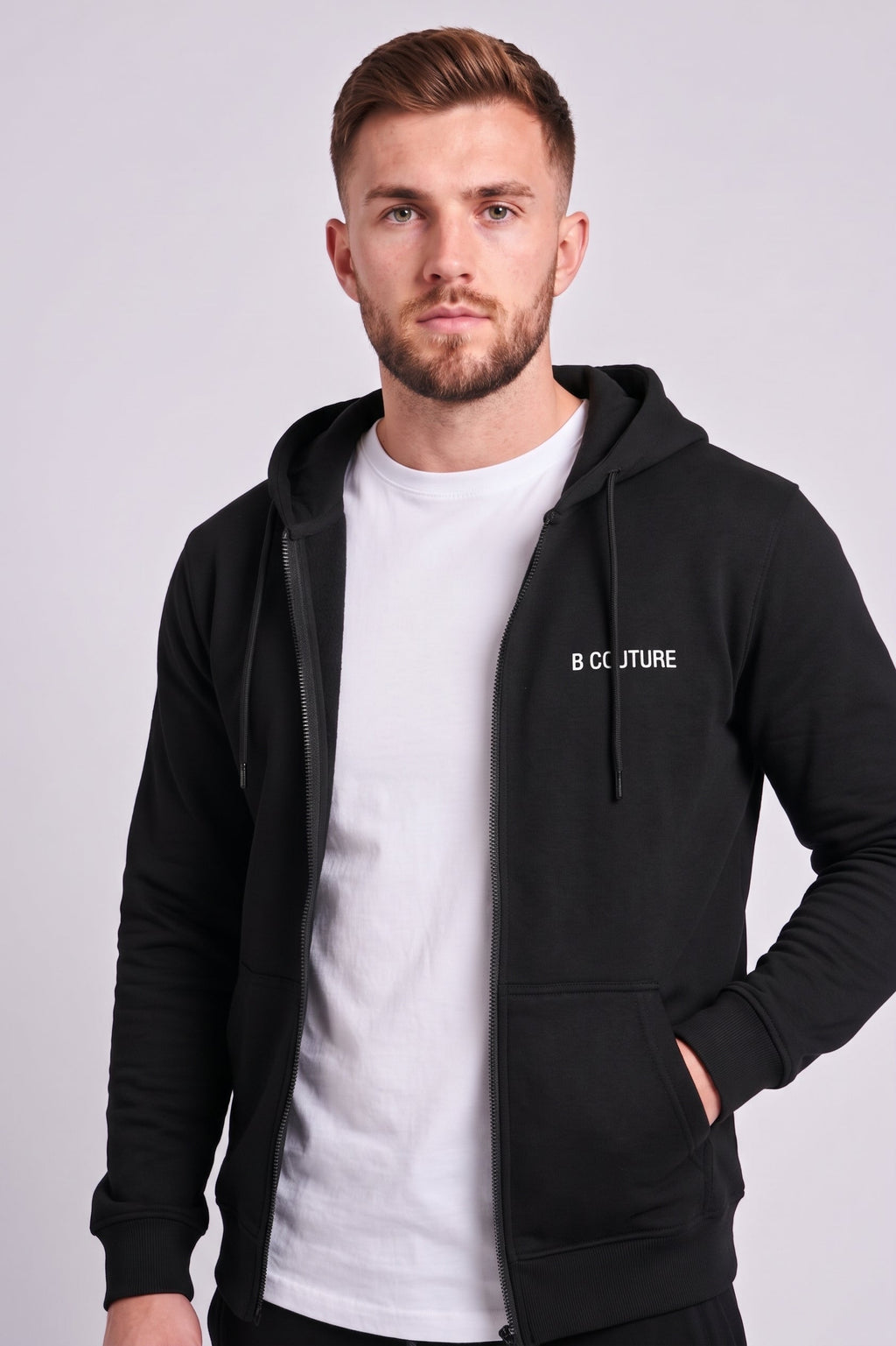 Core Zip Fleece Tracksuit - Black
