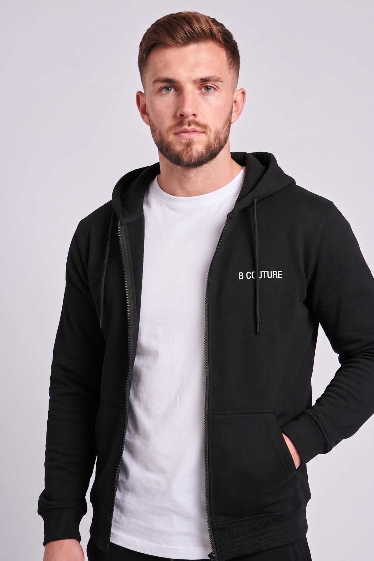Core Zip Fleece Tracksuit - Black