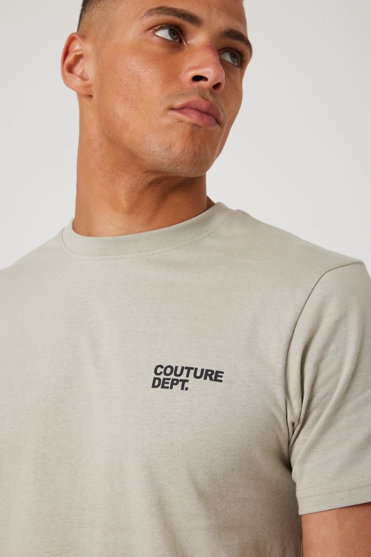 Haydon Walk Regular Fit Cotton T-Shirt - Stone