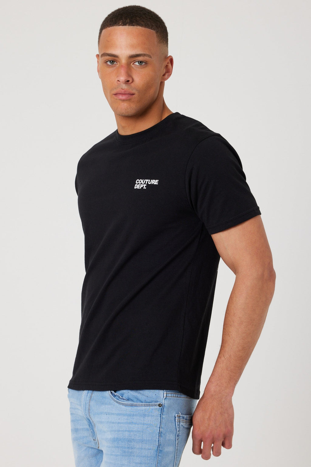 Haydon Walk Regular Fit Cotton T-Shirt - Black/White