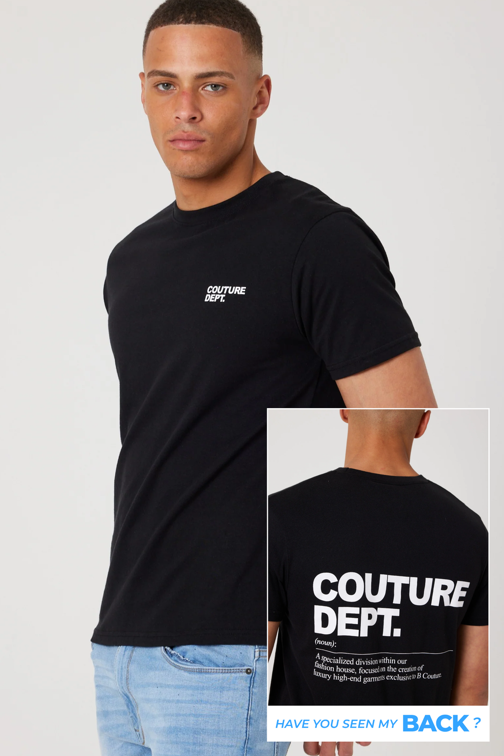 Haydon Walk Regular Fit Cotton T-Shirt - Black/White