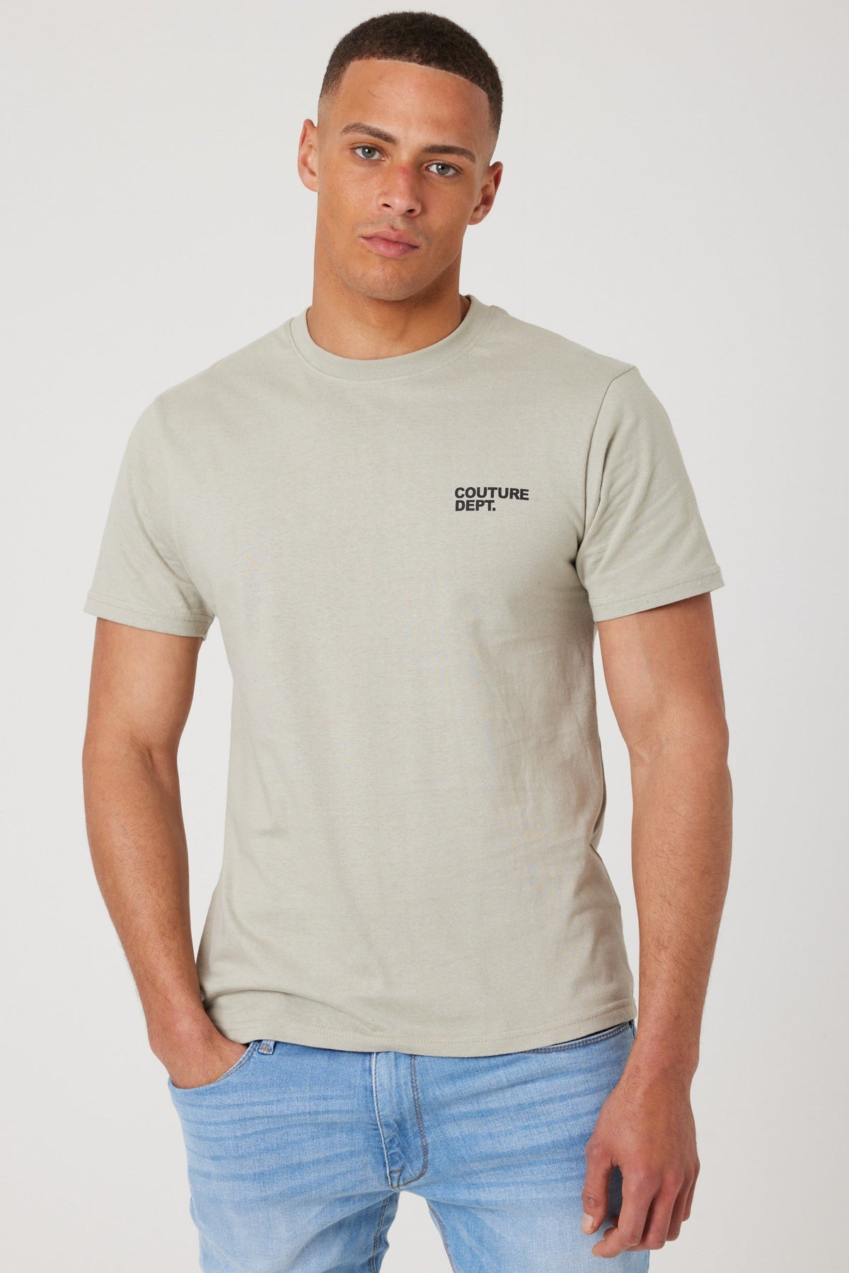 Haydon Walk Regular Fit Cotton T-Shirt - Stone