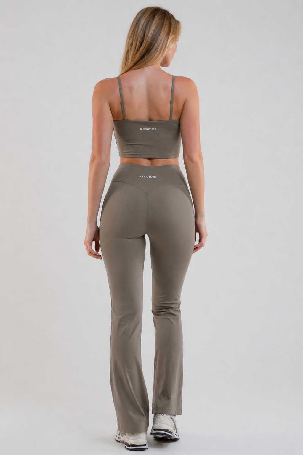 Kairo High-Waisted Flared Leggings - Olive