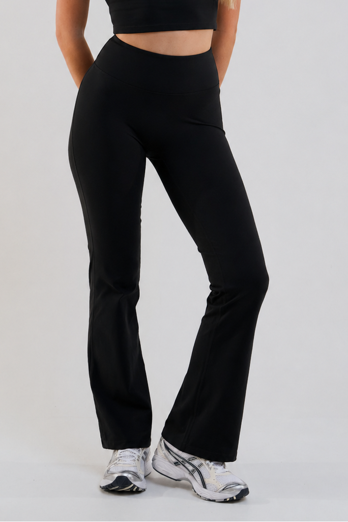 Kairo 3-Pack High-Waisted Flared Leggings - Black/Grey/Navy