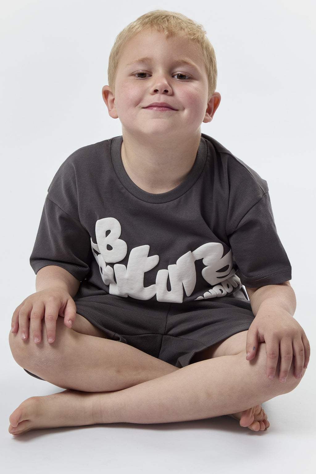 Arlington Childrens Shorts & T-Shirt Set - Charcoal