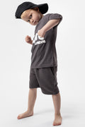 Arlington Childrens Shorts & T-Shirt Set - Charcoal