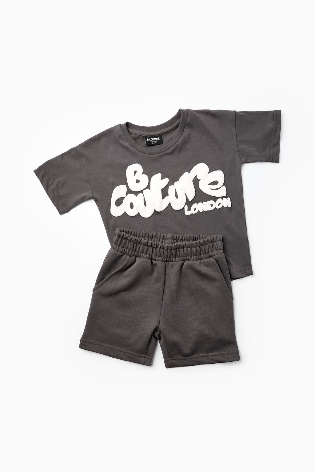 Arlington Childrens Shorts & T-Shirt Set - Charcoal