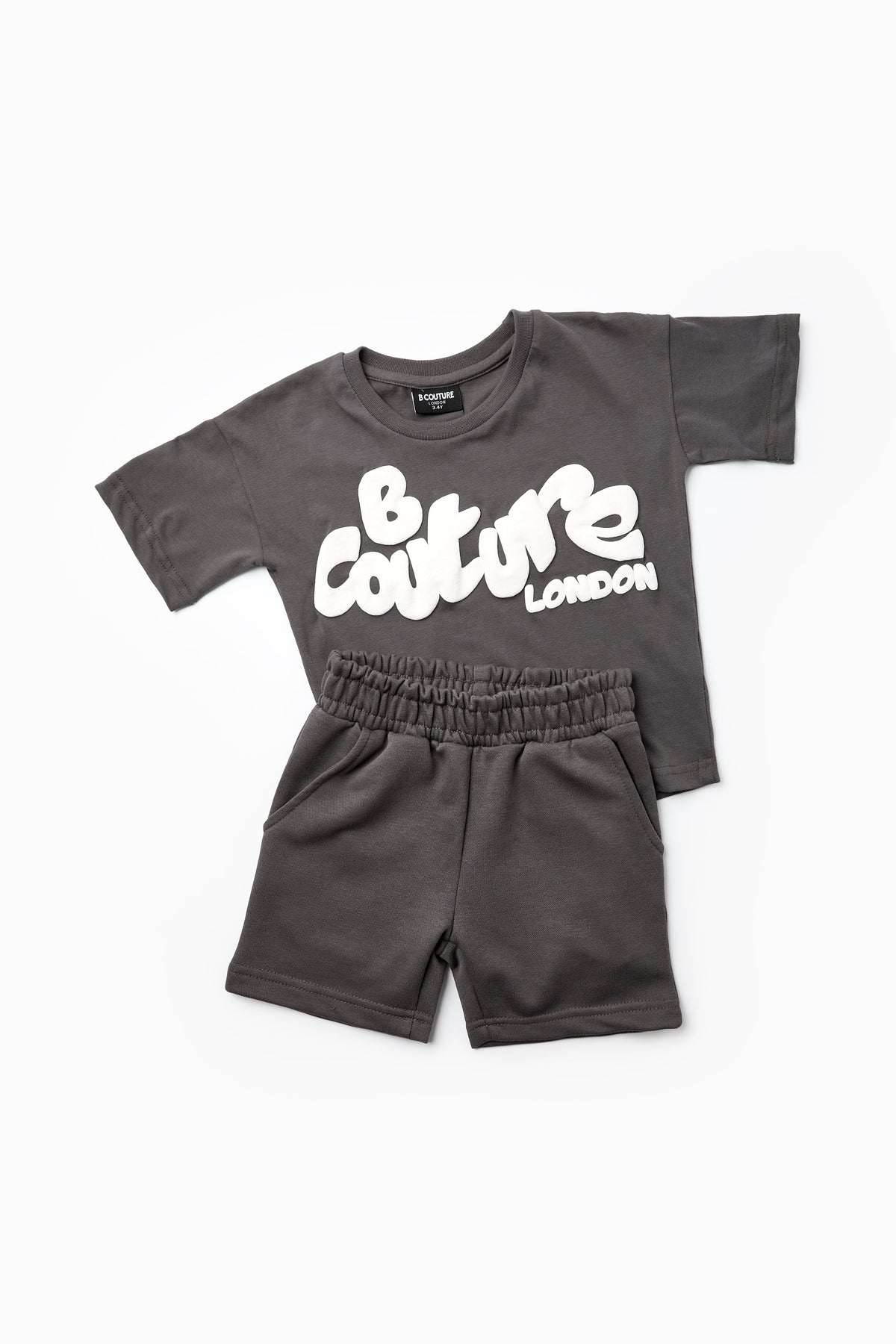 Arlington Childrens Shorts & T-Shirt Set - Charcoal