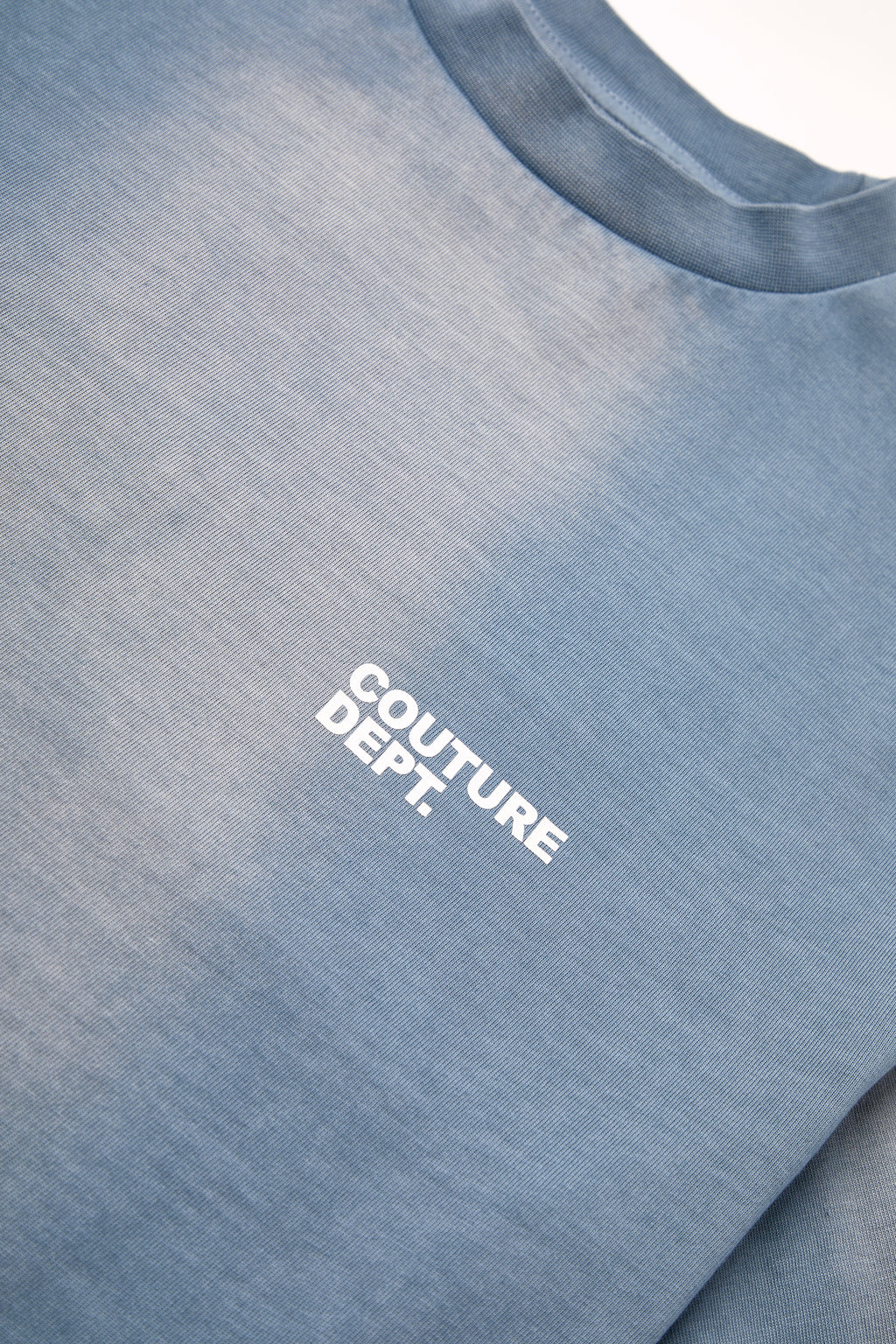 Heavyweight Oversized Couture Dept T-Shirt - Washed Blue