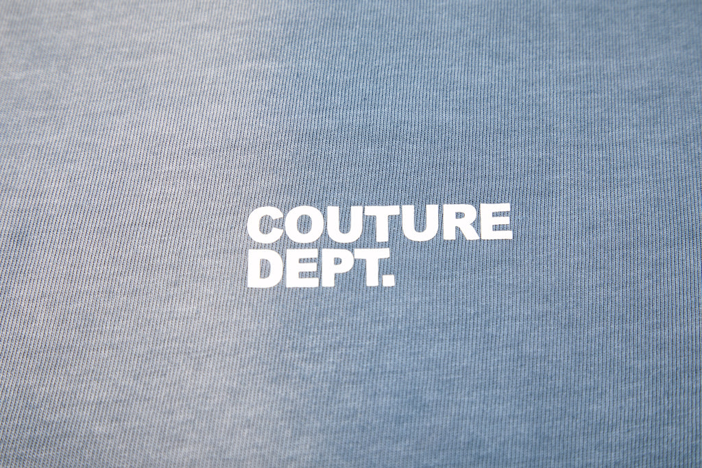 Heavyweight Oversized Couture Dept T-Shirt - Washed Blue