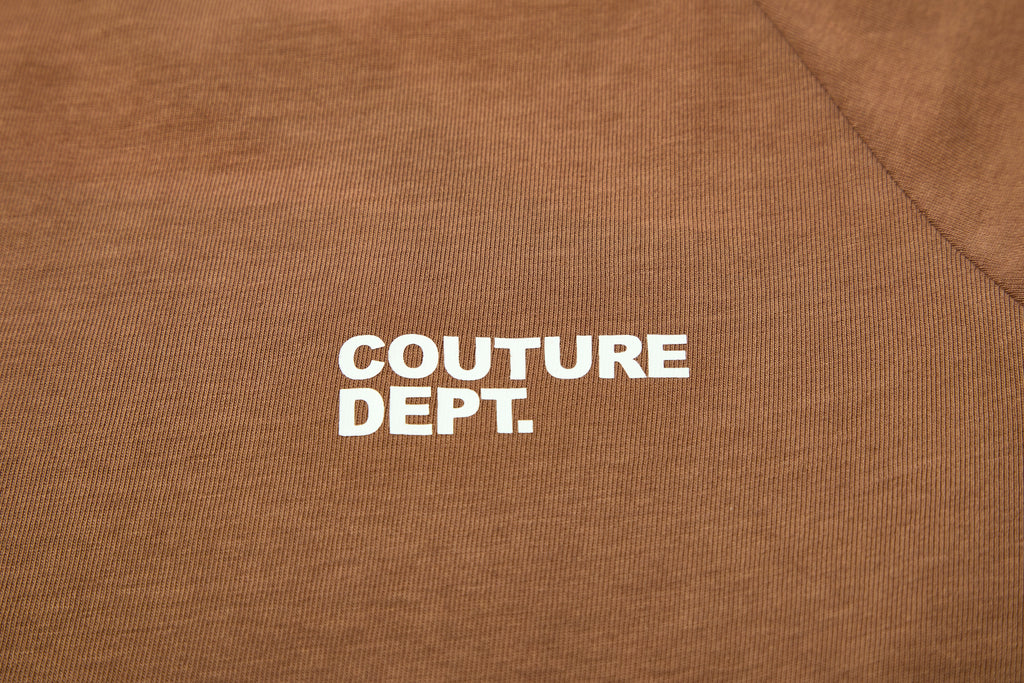 Heavyweight Oversized Couture Dept T-Shirt - Dark Brown