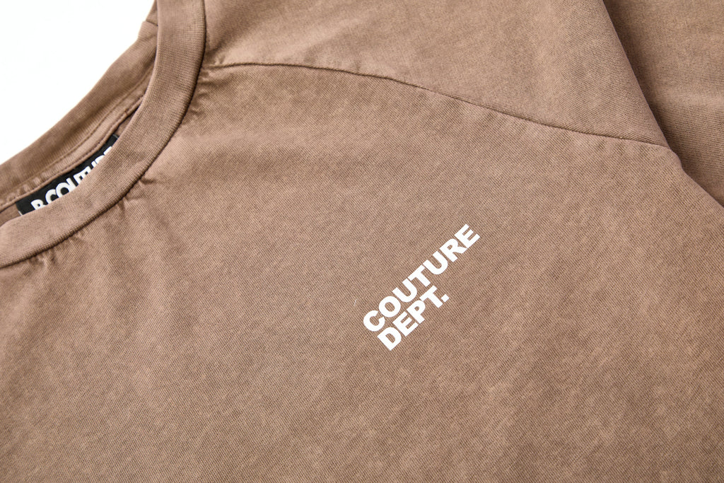 Heavyweight Oversized Couture Dept T-Shirt - Light Brown