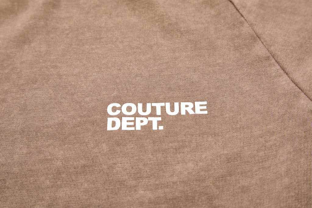 Heavyweight Oversized Couture Dept T-Shirt - Light Brown