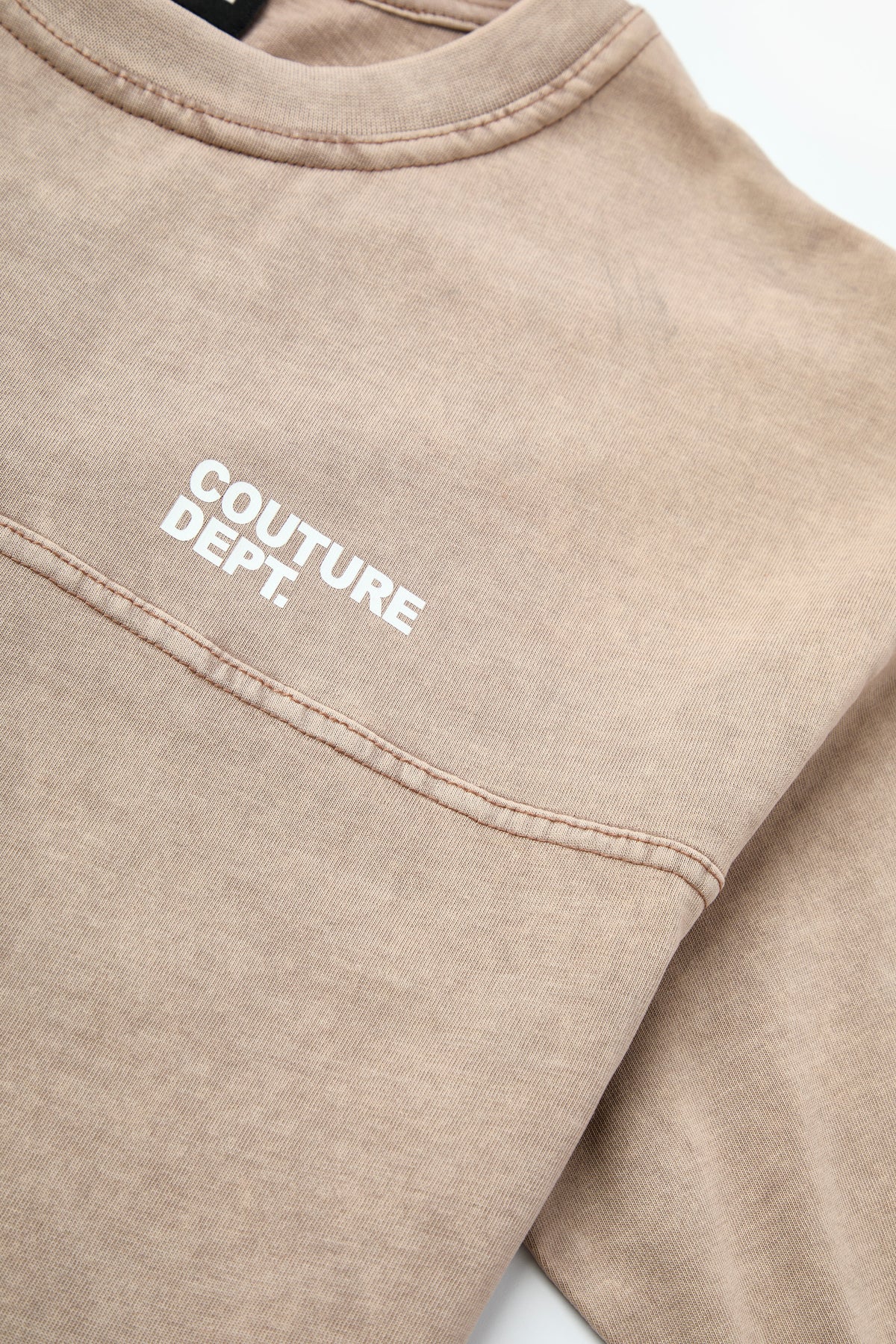 Heavyweight Oversized Couture Dept T-Shirt - Beige
