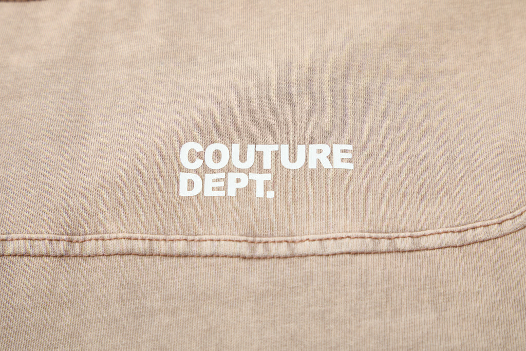 Heavyweight Oversized Couture Dept T-Shirt - Beige