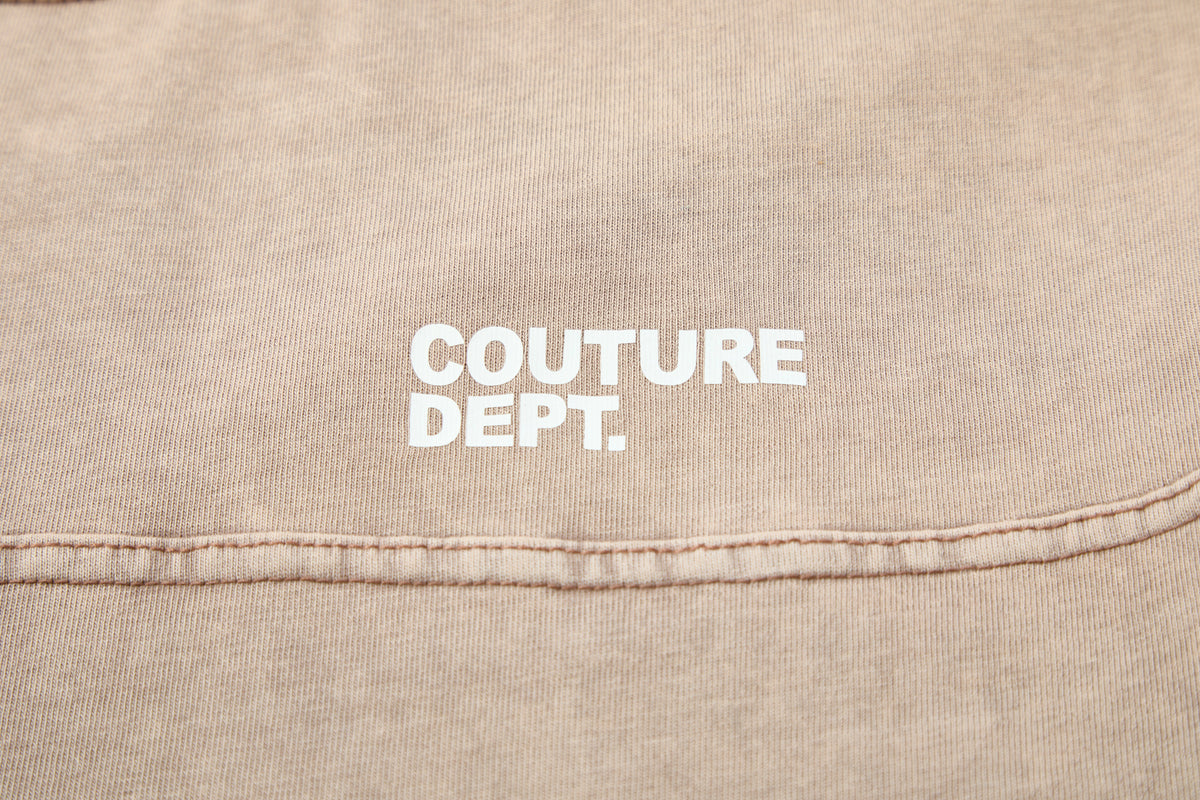Heavyweight Oversized Couture Dept T-Shirt - Beige