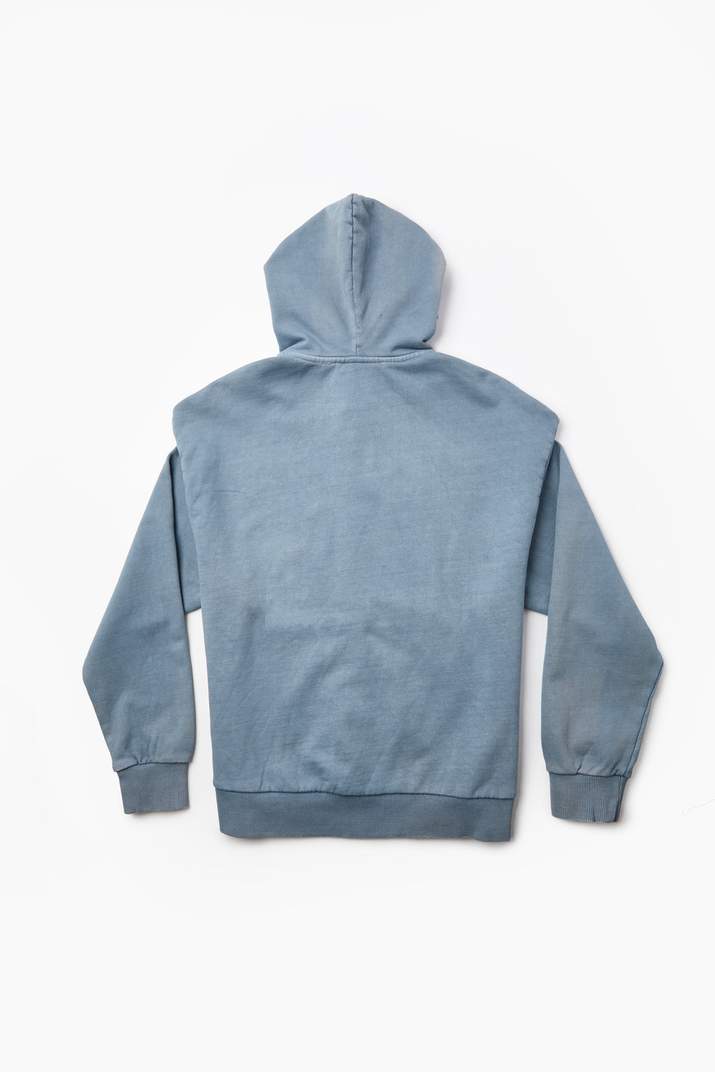 Heavyweight Oversized Couture Dept Zip Hoodie - Light Blue